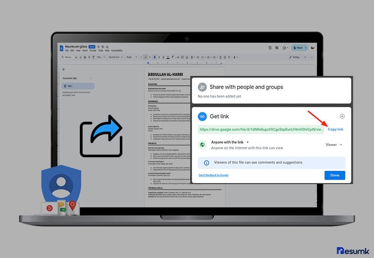 سيرة ذاتية على Google Docs جاهزة للتعديل مشاركة مستند السيرة الذاتية مع جهات التوظيف